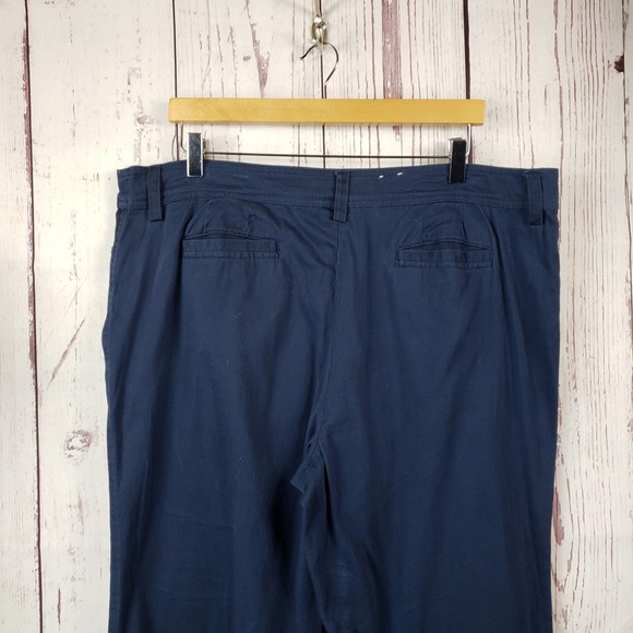 White Stag Casual Pants Womens Size 16 Flat Front Straight Leg Stretch Blue - Picture 8 of 9